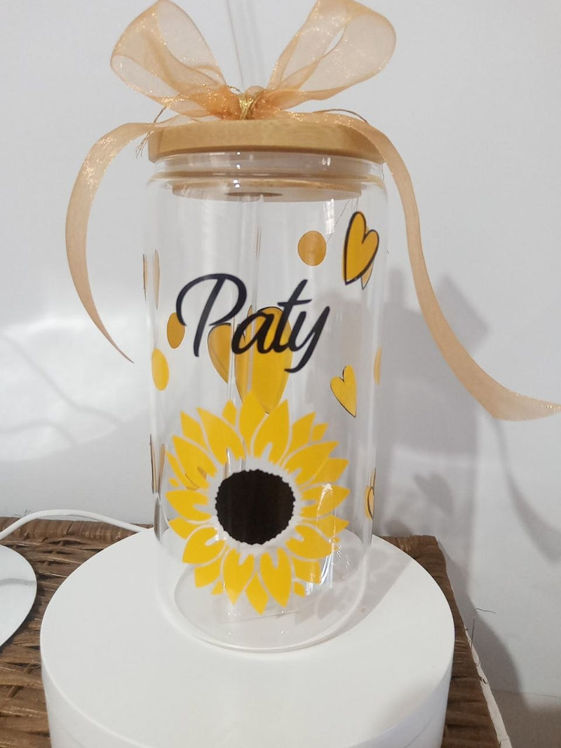 Vaso de Vidrio Bambú